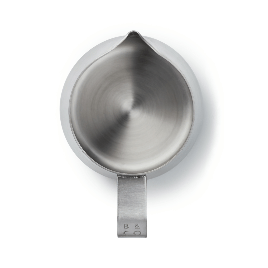 top view of spout on Dial In milk pitcher