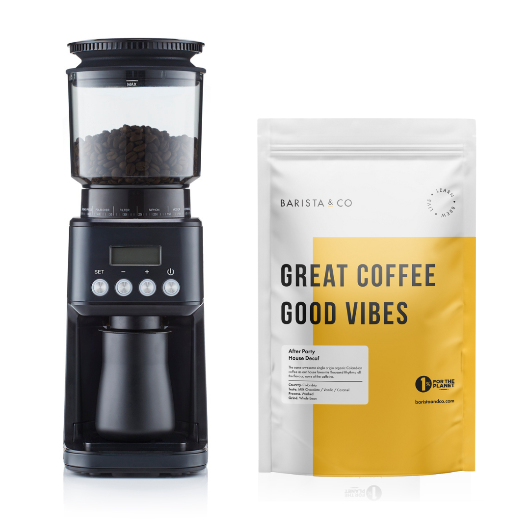 free decaf coffee when you preorder core all grind plus