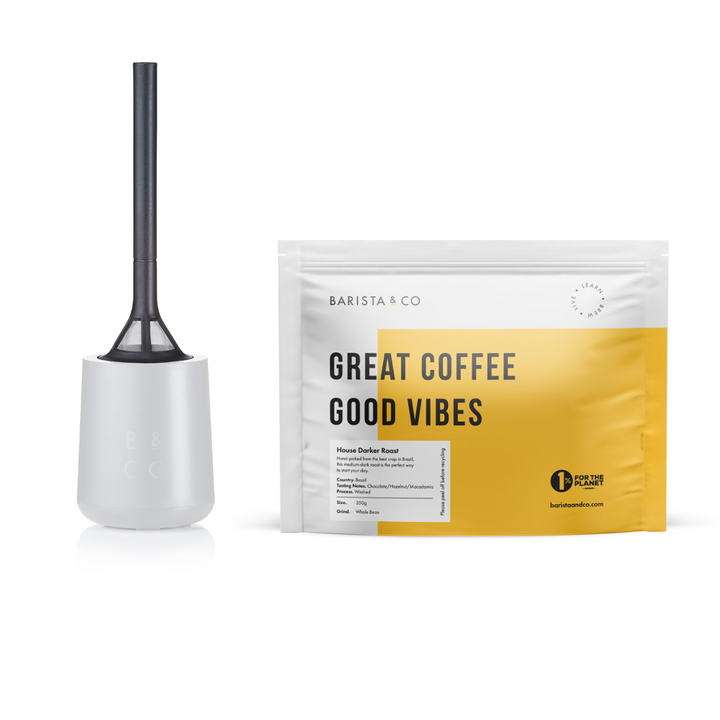 bag of filter ground coffee and brew it stick coffee infuser