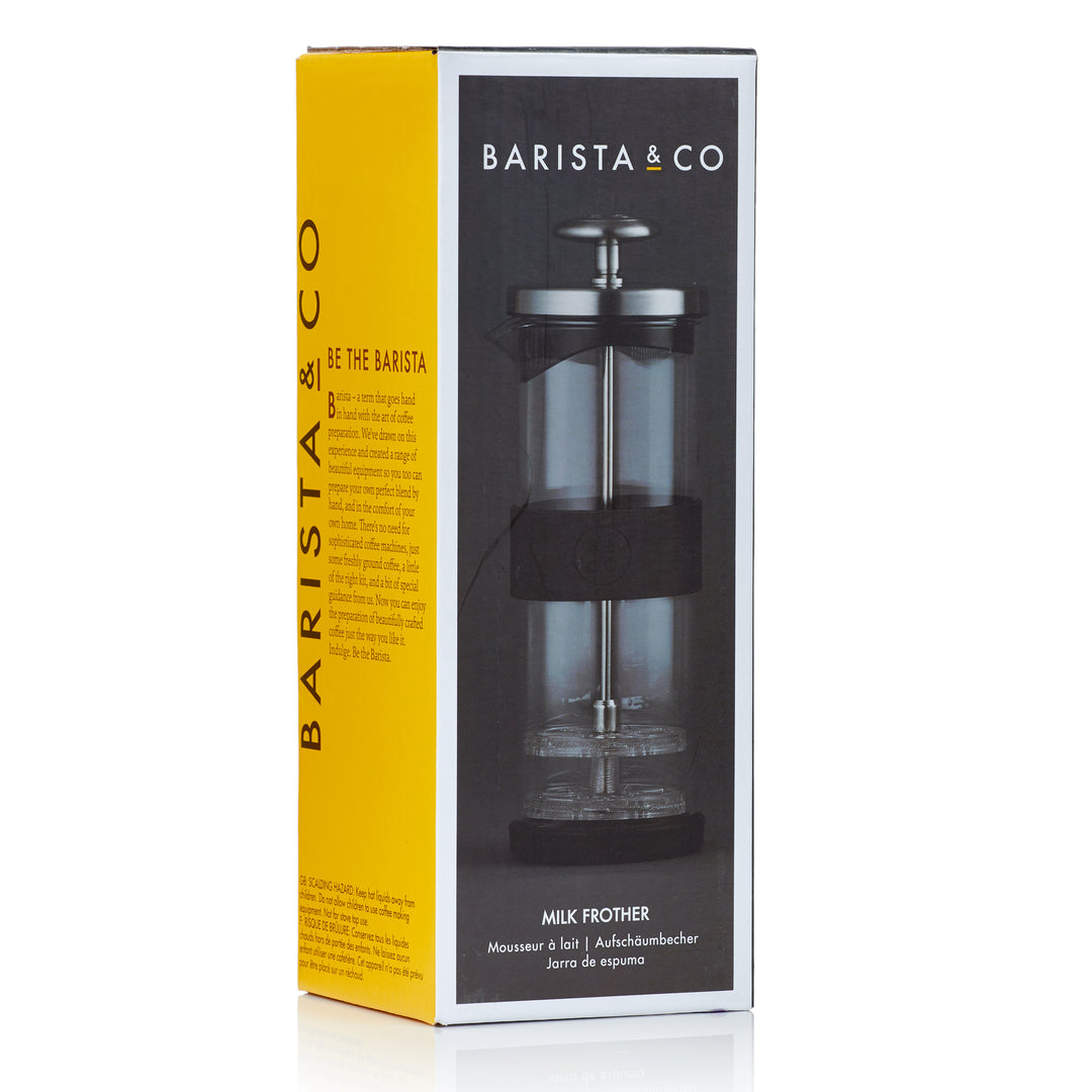 Barista & Co milk frother replacement glass beaker in packaging