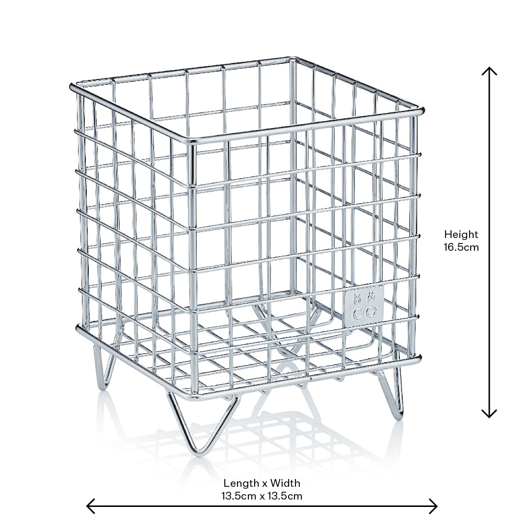 Size dimensions of Barista and Co coffee pod storage basket